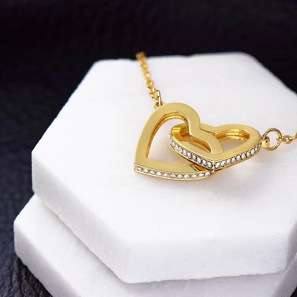 Gift for Granddaughter, Granddaughter Gifts from Grandma and Grandpa, Granddaughter Birthday Gift, Interlock Heart Necklace