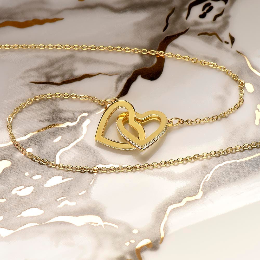 Gift for Granddaughter, Granddaughter Gifts from Grandma and Grandpa, Granddaughter Birthday Gift, Interlock Heart Necklace