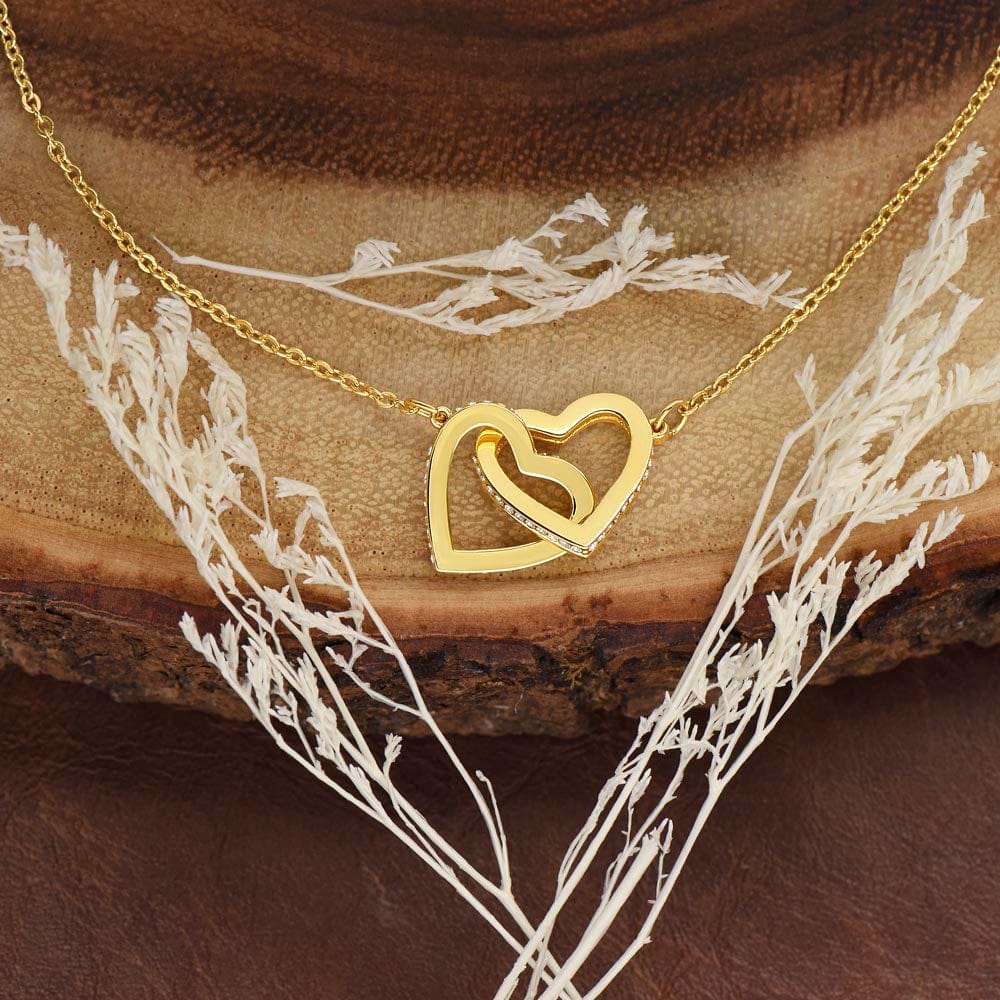Gift for Granddaughter, Granddaughter Gifts from Grandma and Grandpa, Granddaughter Birthday Gift, Interlock Heart Necklace Present with Message Card and Gift Box