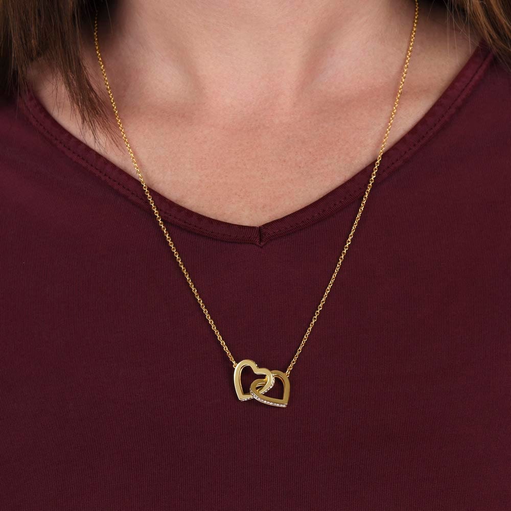Gift for Granddaughter, Granddaughter Gifts from Grandma and Grandpa, Granddaughter Birthday Gift, Interlock Heart Necklace