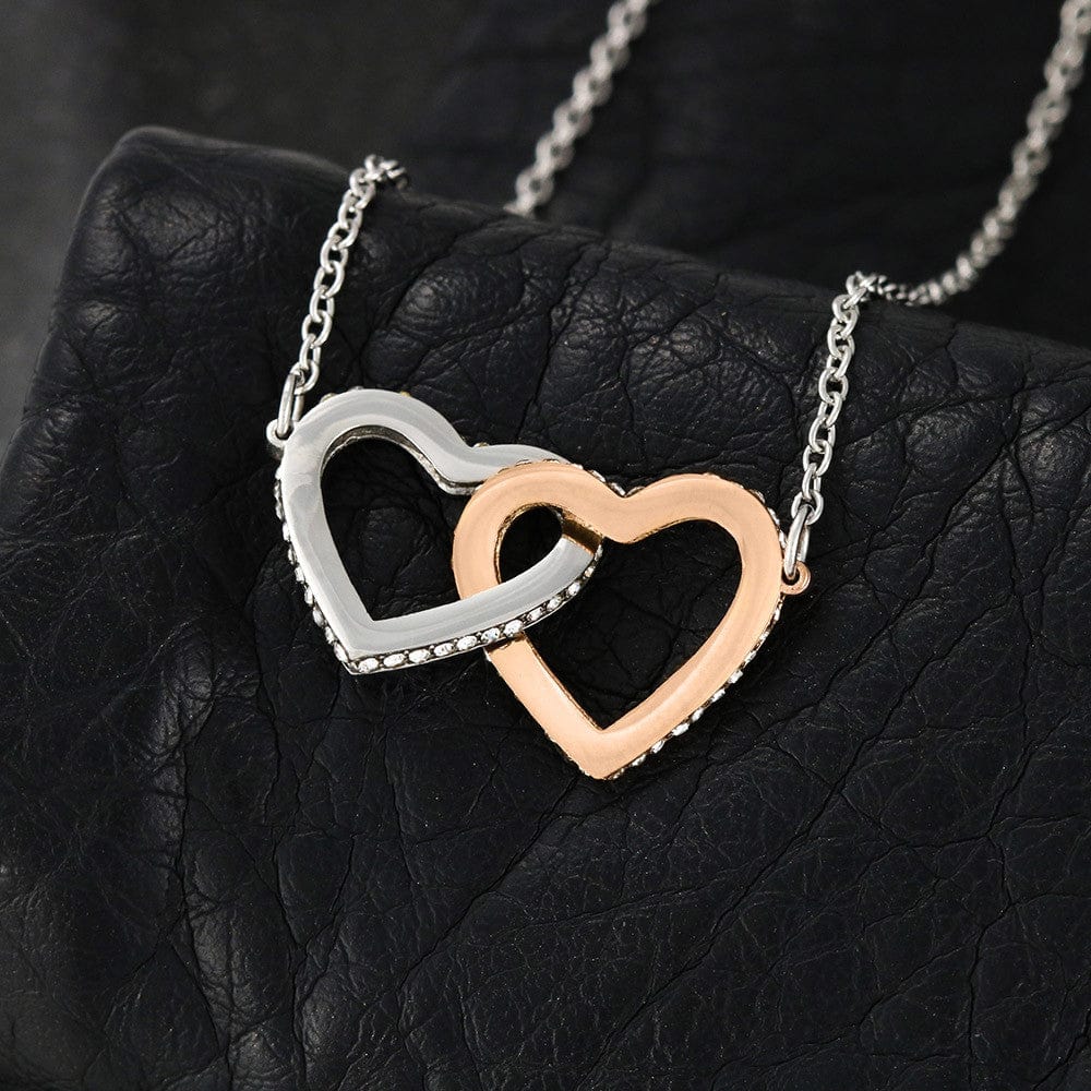 Gift for Granddaughter, Granddaughter Gifts from Grandma and Grandpa, Granddaughter Birthday Gift, Interlock Heart Necklace Present with Message Card and Gift Box