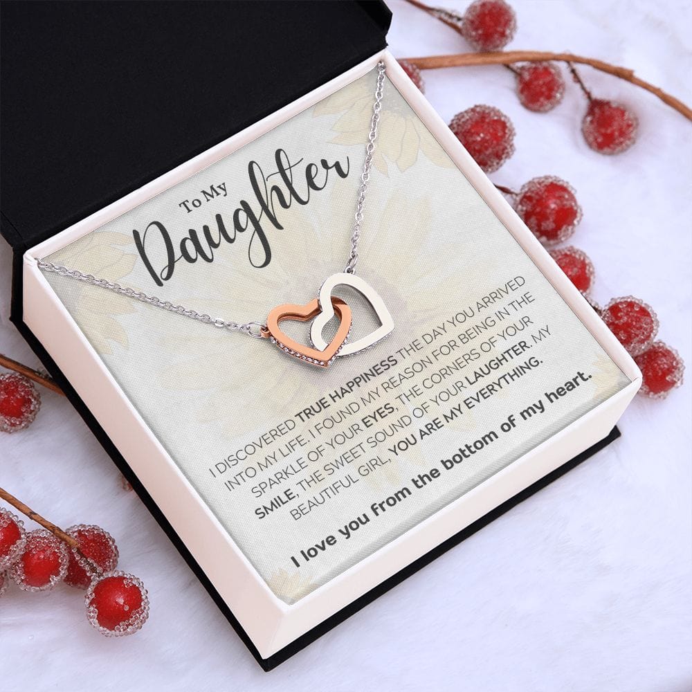 Gift For Daughter From Mom or Dad With Message Card And Gift Box - True Happiness
