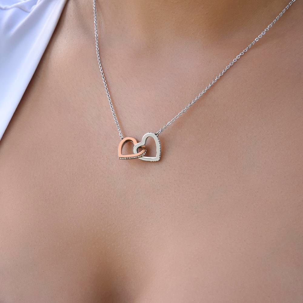 Gift for Granddaughter, Granddaughter Gifts from Grandma and Grandpa, Granddaughter Birthday Gift, Interlock Heart Necklace Present with Message Card and Gift Box