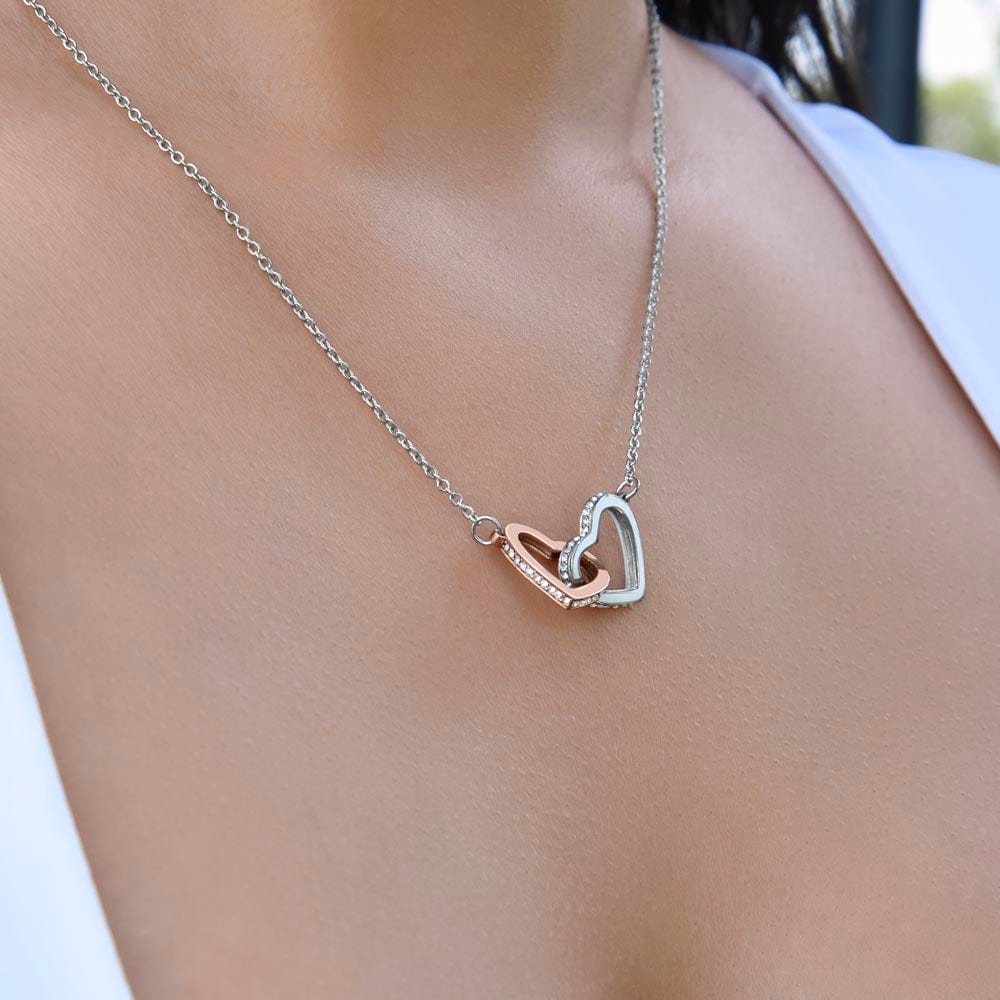 Gift for Granddaughter, Granddaughter Gifts from Grandma and Grandpa, Granddaughter Birthday Gift, Interlock Heart Necklace