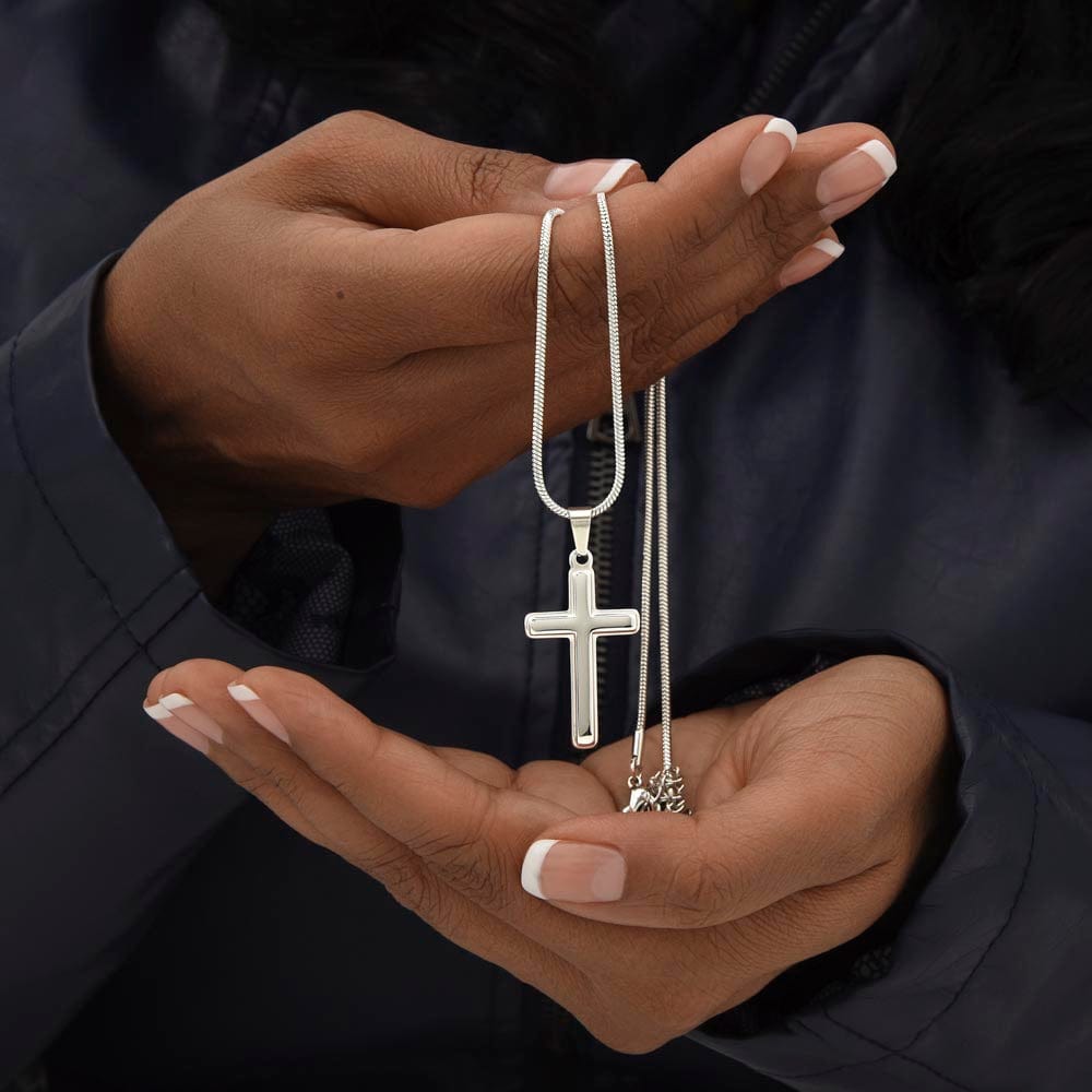 Happy Easter Faith Cross Necklace To My Son from Mom or Dad
