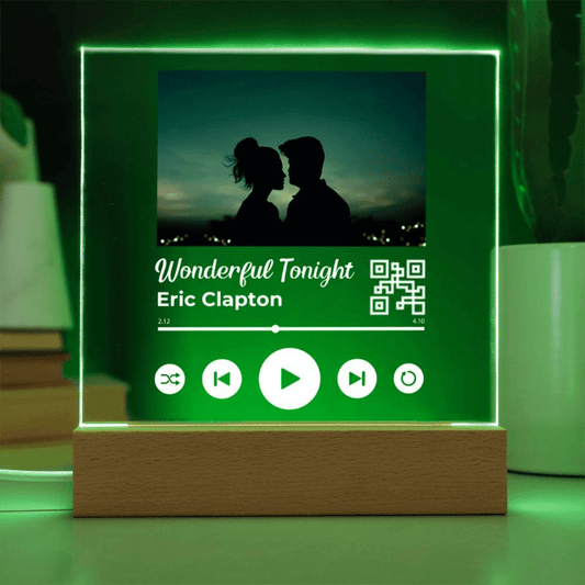 Custom Photo Acrylic Lamp Song Plaque With Built-In LED Lights