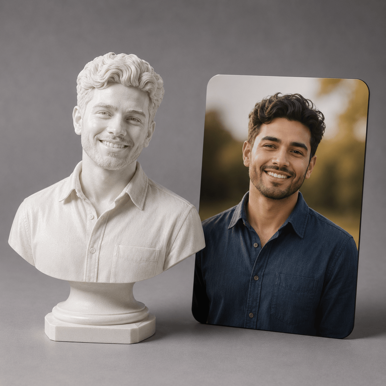 Custom 3D Portrait Statue, Turn Your Photo into a Lifelike Masterpiece