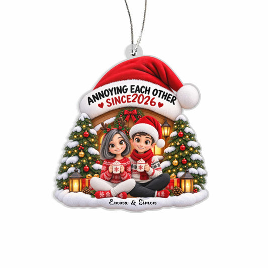 Personalized Christmas Ornament, Annoying Each Other Since 2026