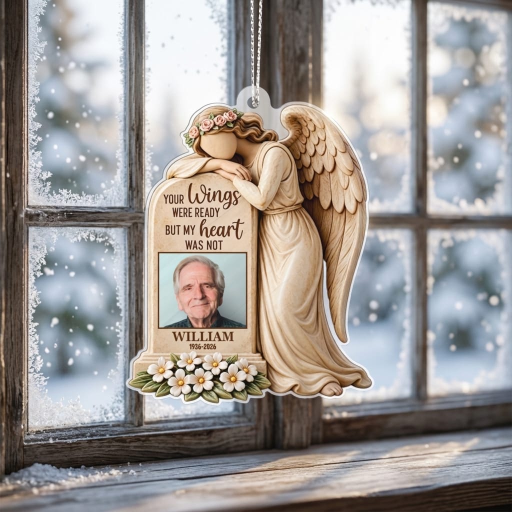 Personalized Memorial Angel Christmas Ornament