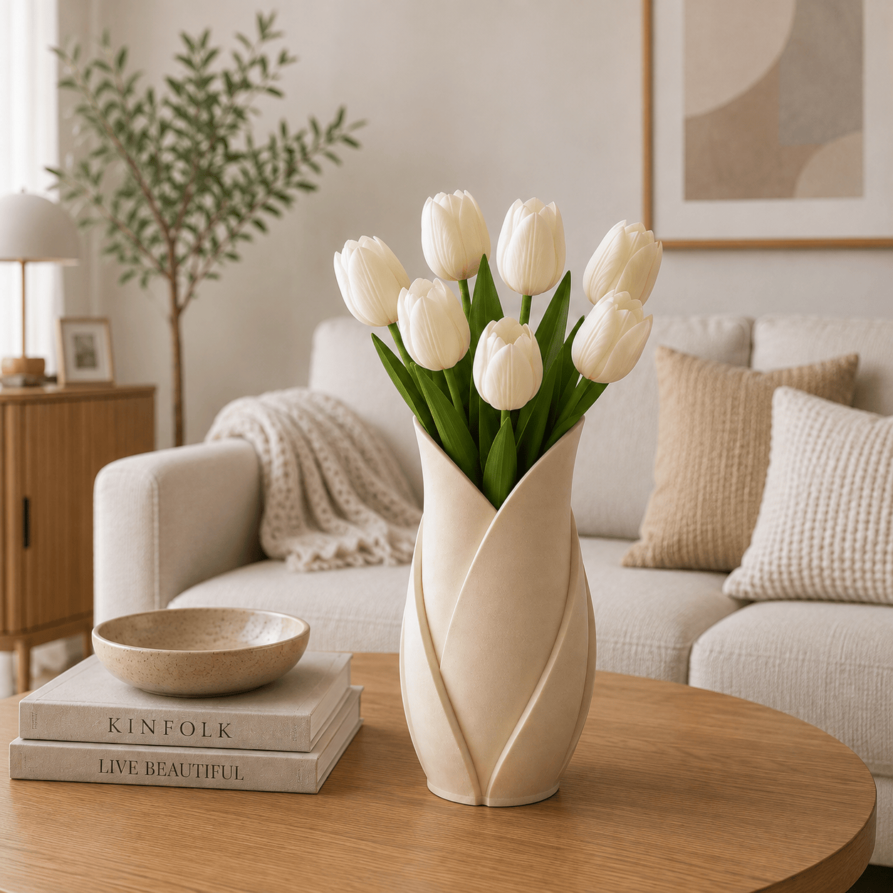 Tulip Leaf Vase Decorative Vase (3 Pcs Set)