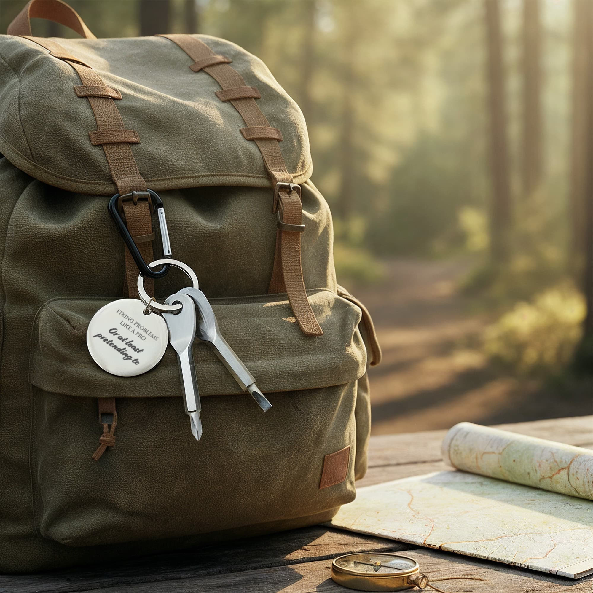 Pocket Screwdriver Keychain – Compact Tool with Custom Engraving Option