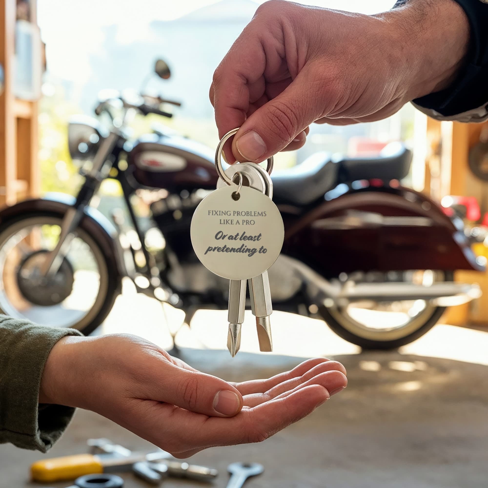 Pocket Screwdriver Keychain – Compact Tool with Custom Engraving Option