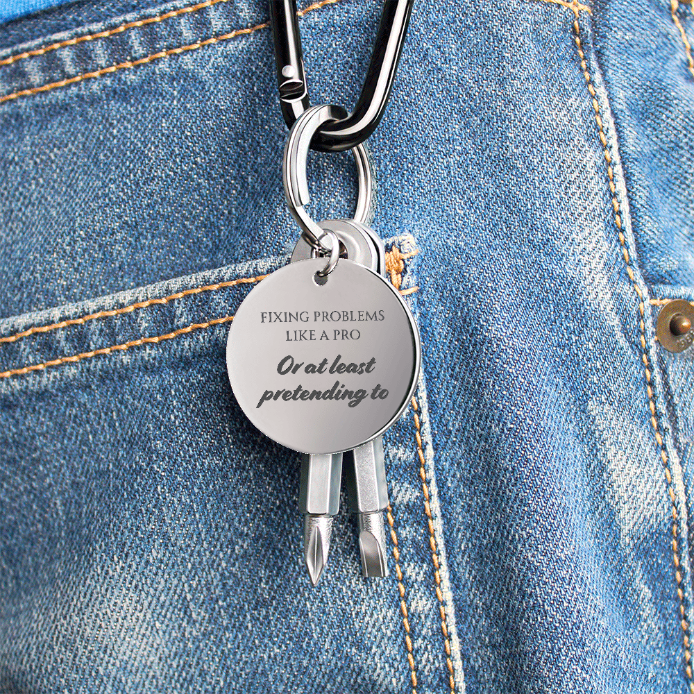 Pocket Screwdriver Keychain – Compact Tool with Custom Engraving Option