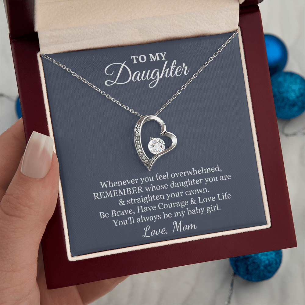 To My Daughter Necklace from Mom – My Baby Girl