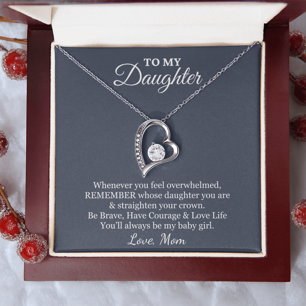 To My Daughter Necklace from Mom – My Baby Girl