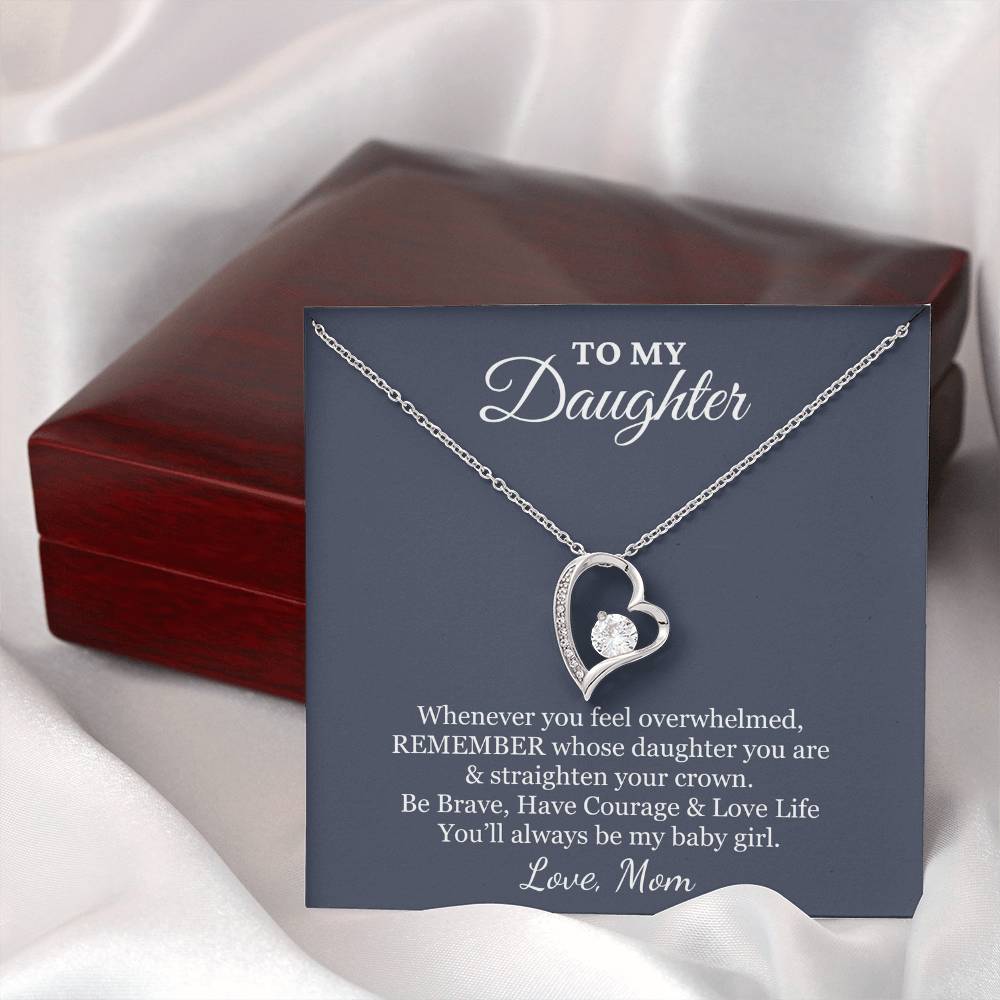 To My Daughter Necklace from Mom – My Baby Girl