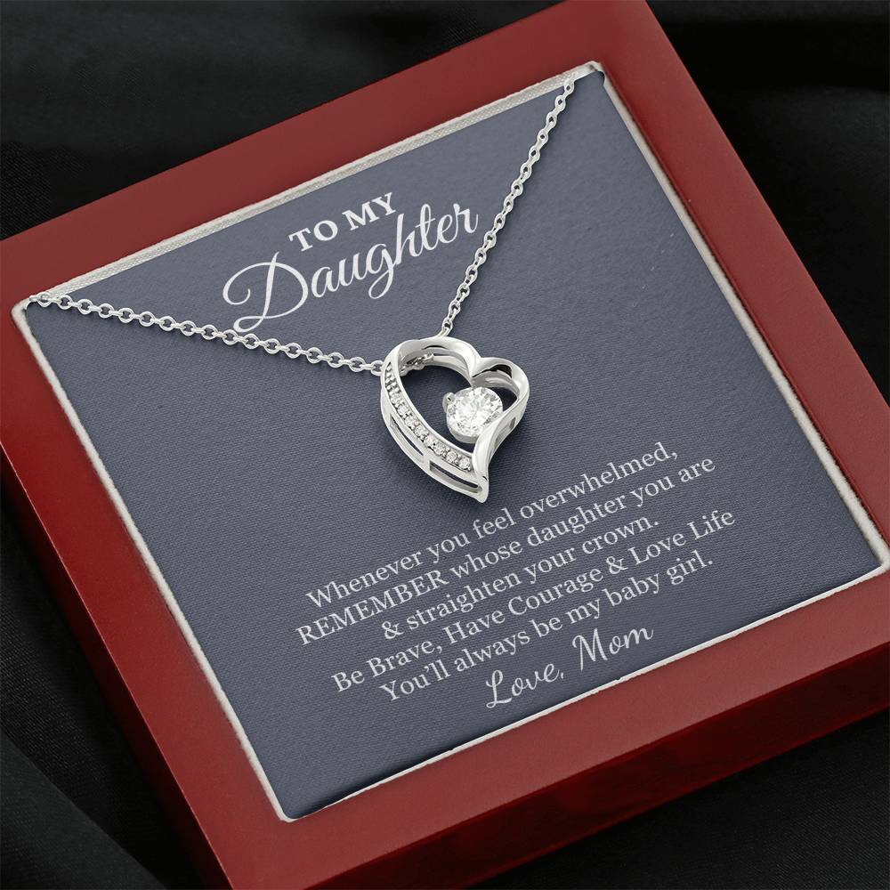 To My Daughter Necklace from Mom – My Baby Girl