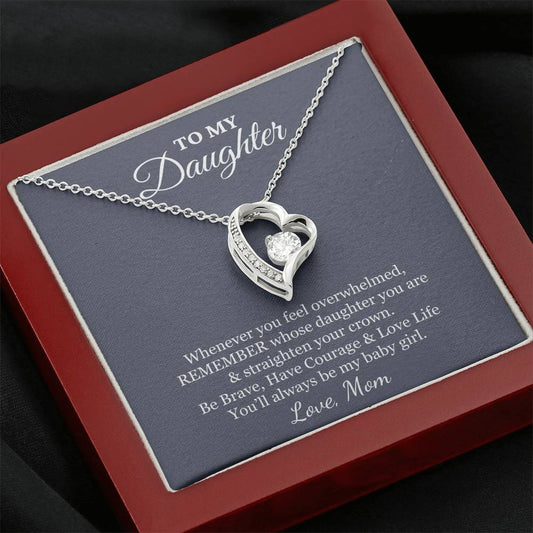 To My Daughter Necklace from Mom – My Baby Girl