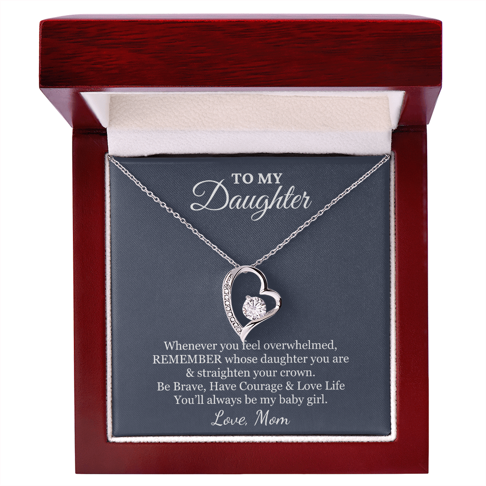 To My Daughter Necklace from Mom – My Baby Girl