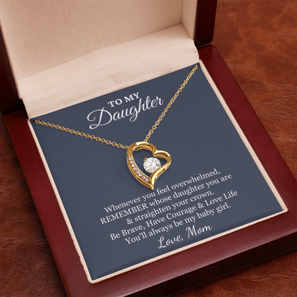 To My Daughter Necklace from Mom – My Baby Girl