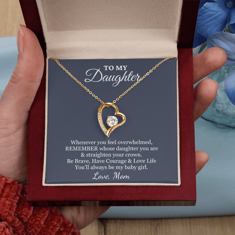 To My Daughter Necklace from Mom – My Baby Girl