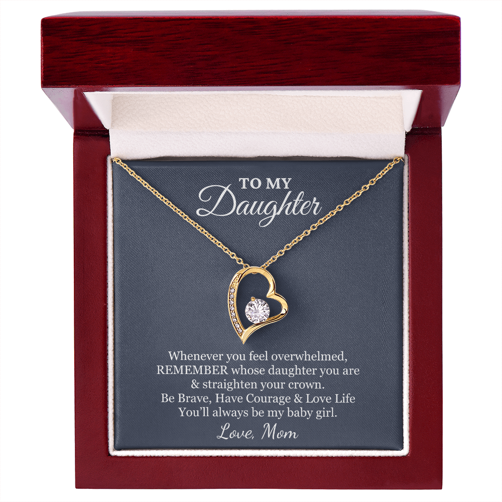 To My Daughter Necklace from Mom – My Baby Girl