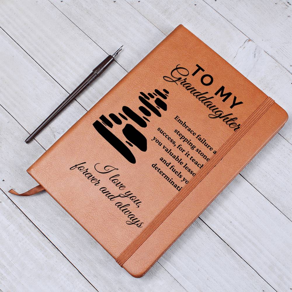 Vegan Leather Ruled Notebook Journal, Granddaughter Gifts, 100 Sheets, A5 Size Book