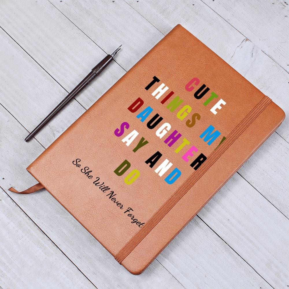 Gift for Daughter, Vegan Leather Ruled Notebook Journal, 100 Sheets, A5 Size Book