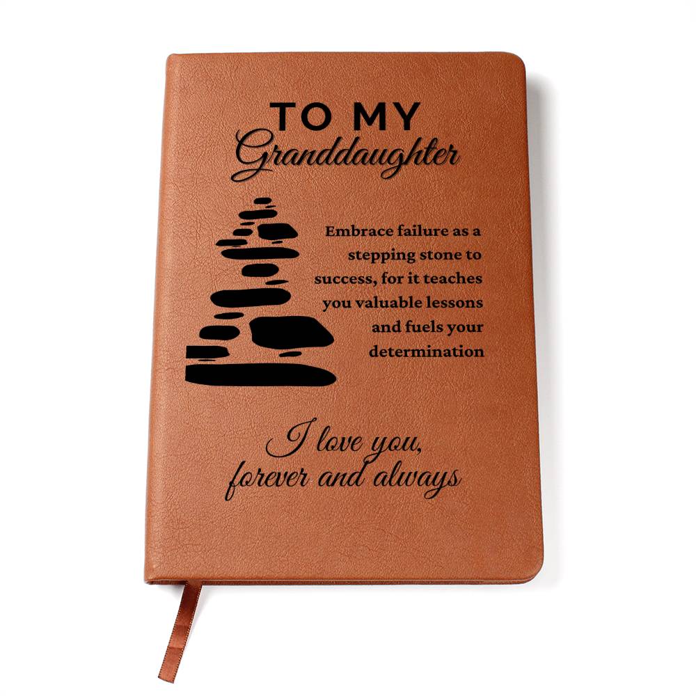 Vegan Leather Ruled Notebook Journal, Granddaughter Gifts, 100 Sheets, A5 Size Book