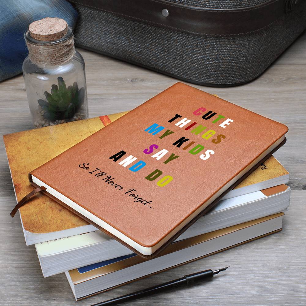 Gift for Mom, Vegan Leather Ruled Notebook Journal, 100 Sheets, A5 Size Book