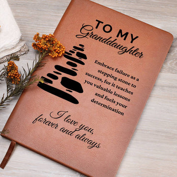 Vegan Leather Ruled Notebook Journal, Granddaughter Gifts, 100 Sheets, A5 Size Book