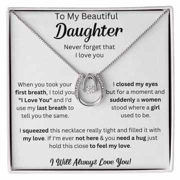 To My Daughter Necklace, Gifts For Daughter From Dad, Father Daughter Gifts From Mom, , Daughter Necklaces From Mom, To My Badass Daughter Crown Necklace, Daughter Jewelry From Dad.
