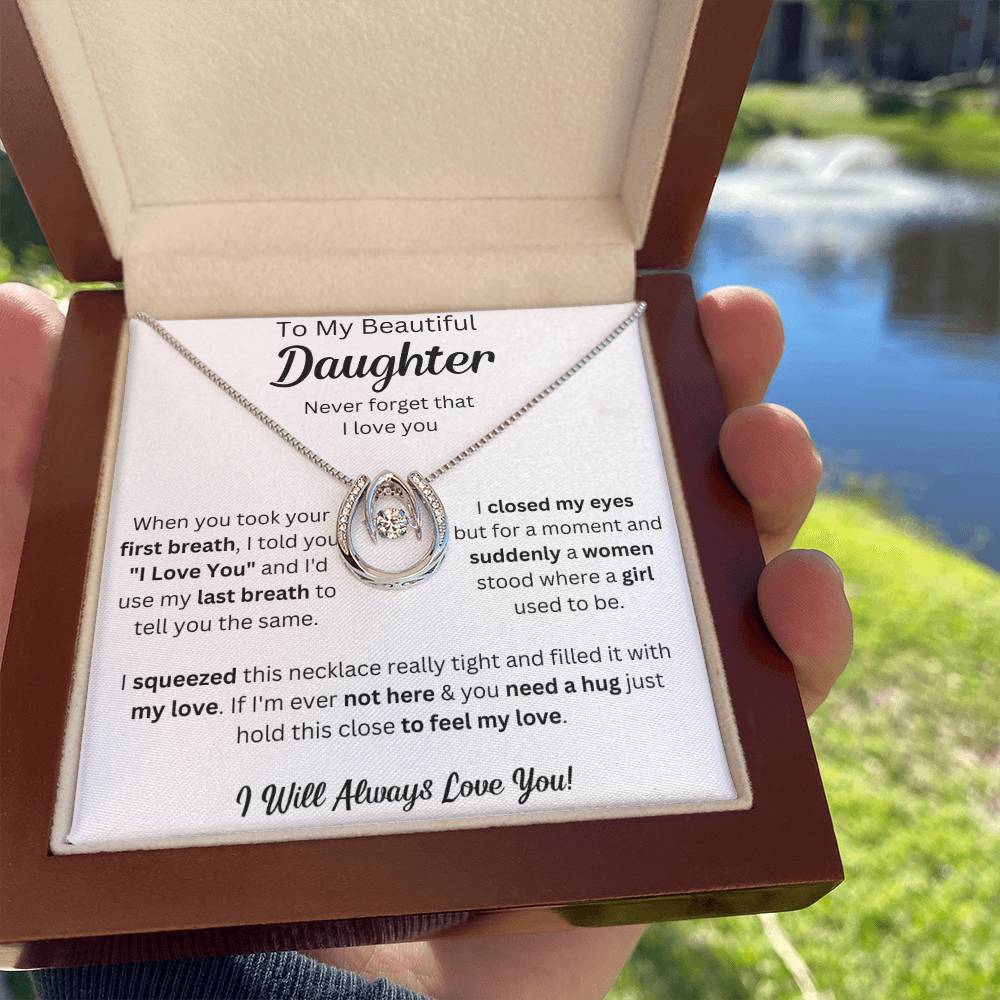 To My Daughter Necklace, Gifts For Daughter From Dad, Father Daughter Gifts From Mom, , Daughter Necklaces From Mom, To My Badass Daughter Crown Necklace, Daughter Jewelry From Dad.