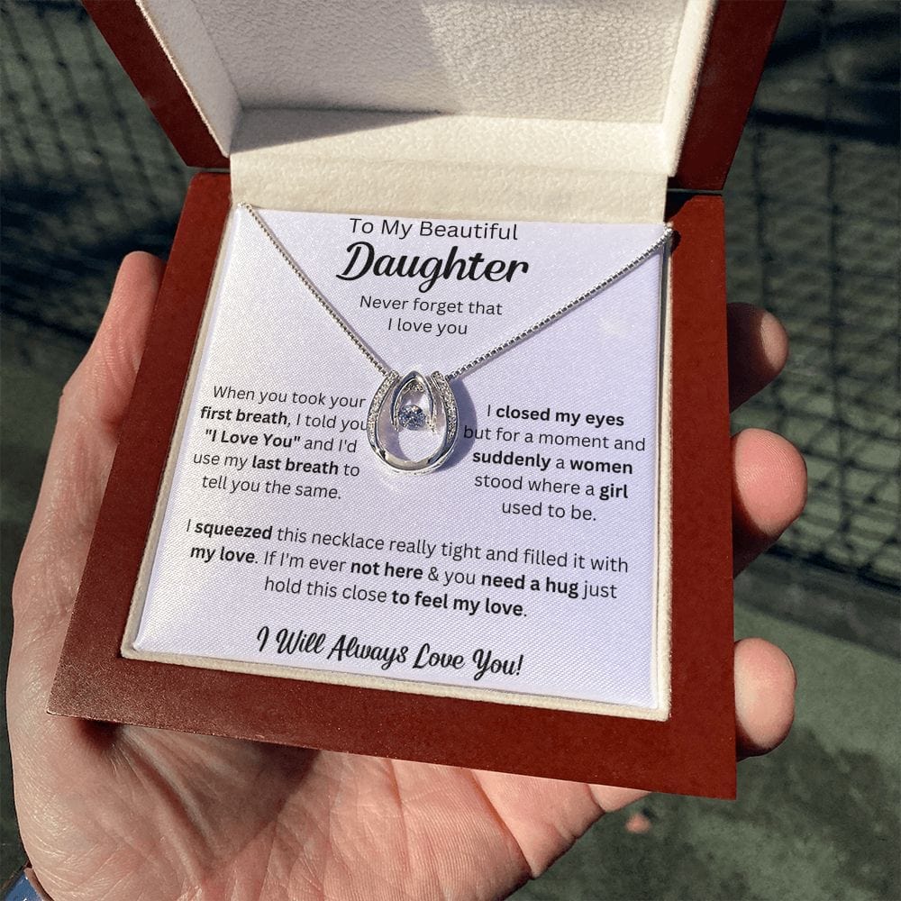 To My Daughter Necklace, Gifts For Daughter From Dad, Father Daughter Gifts From Mom, , Daughter Necklaces From Mom, To My Badass Daughter Crown Necklace, Daughter Jewelry From Dad.