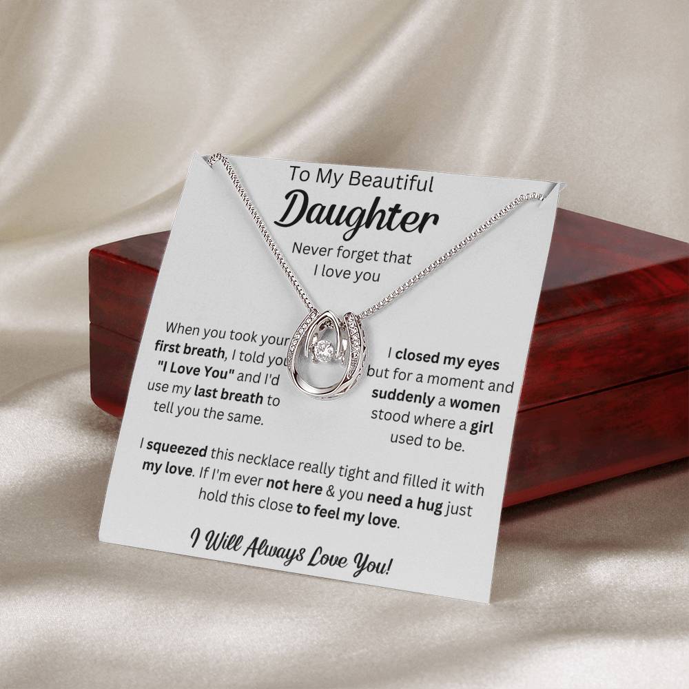To My Daughter Necklace, Gifts For Daughter From Dad, Father Daughter Gifts From Mom, , Daughter Necklaces From Mom, To My Badass Daughter Crown Necklace, Daughter Jewelry From Dad.