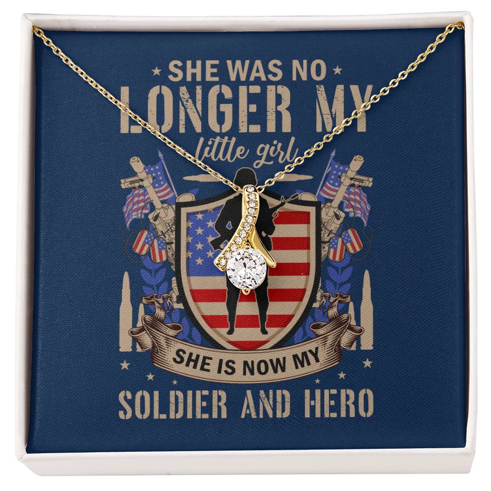 Gift For Daughter Alluring Beauty Necklace With Graphic Message Card And Gift Box | Soldier & Hero