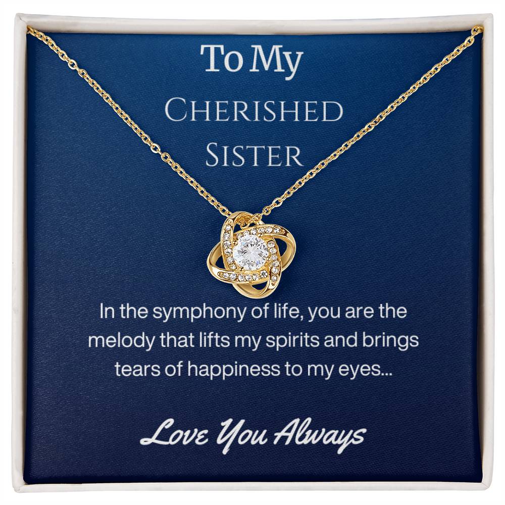 Sister Birthday Gift Necklace with Message Card and Gift Box - Symphony of Life