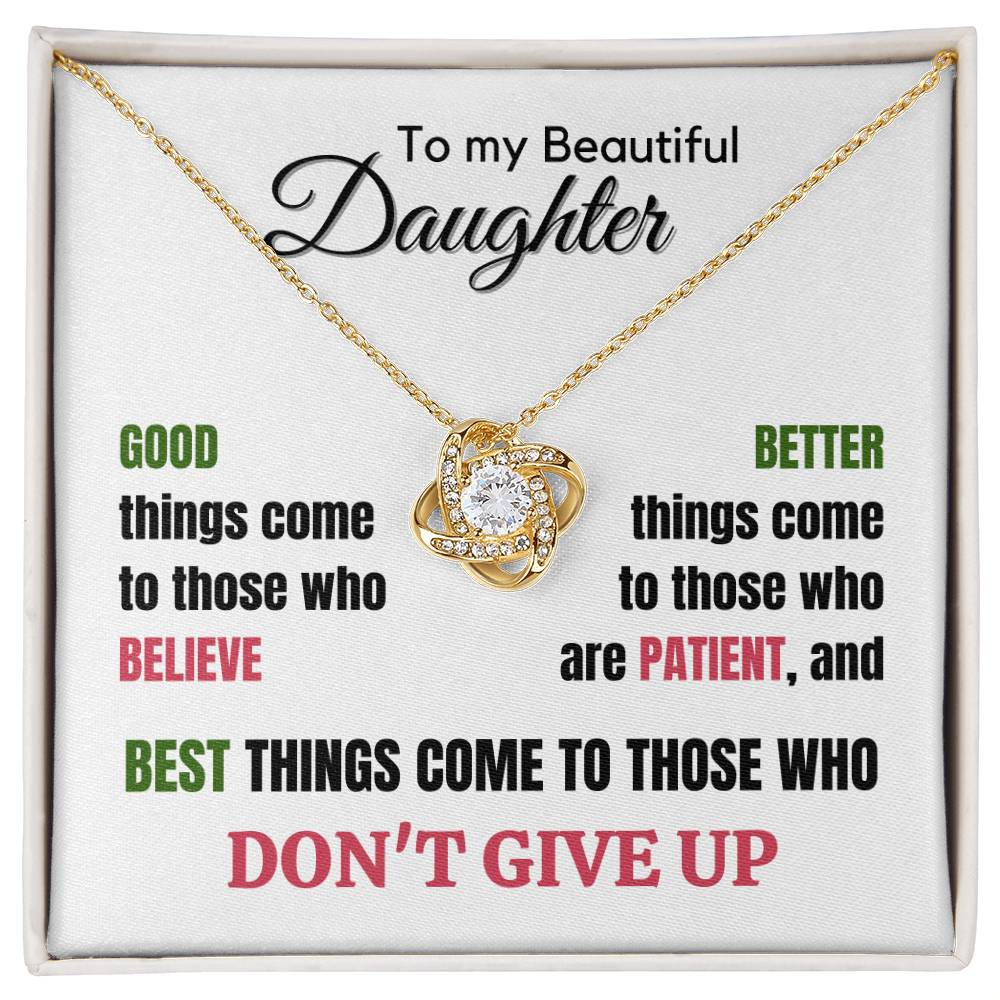 Don't Give Up - Gift For Daughter With Message Card And Gift Box