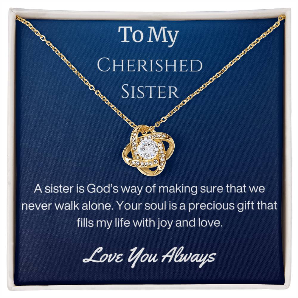 Sister Birthday Gift Necklace with Message Card and Gift Box - God's Way