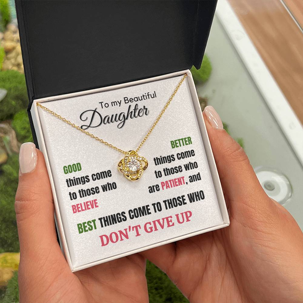Don't Give Up - Gift For Daughter With Message Card And Gift Box