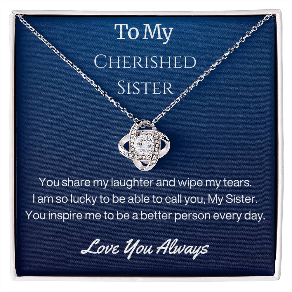 Sister Birthday Gift Necklace with Message Card and Gift Box - You Share My Laughter