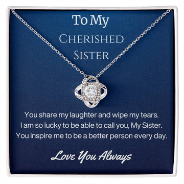 Sister Birthday Gift Necklace with Message Card and Gift Box - You Share My Laughter