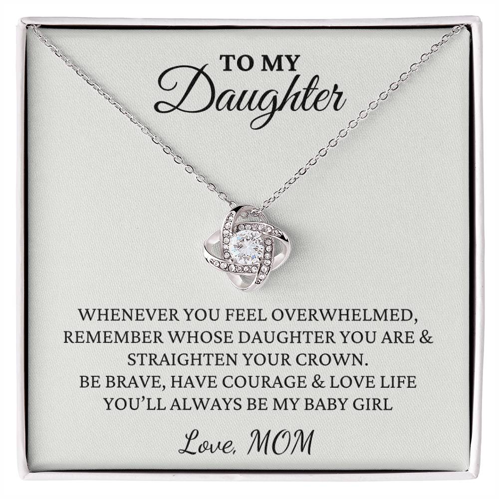 Gift For Daughter, Love Knot Pendant Necklace with Gift Box - Whenever You Feel