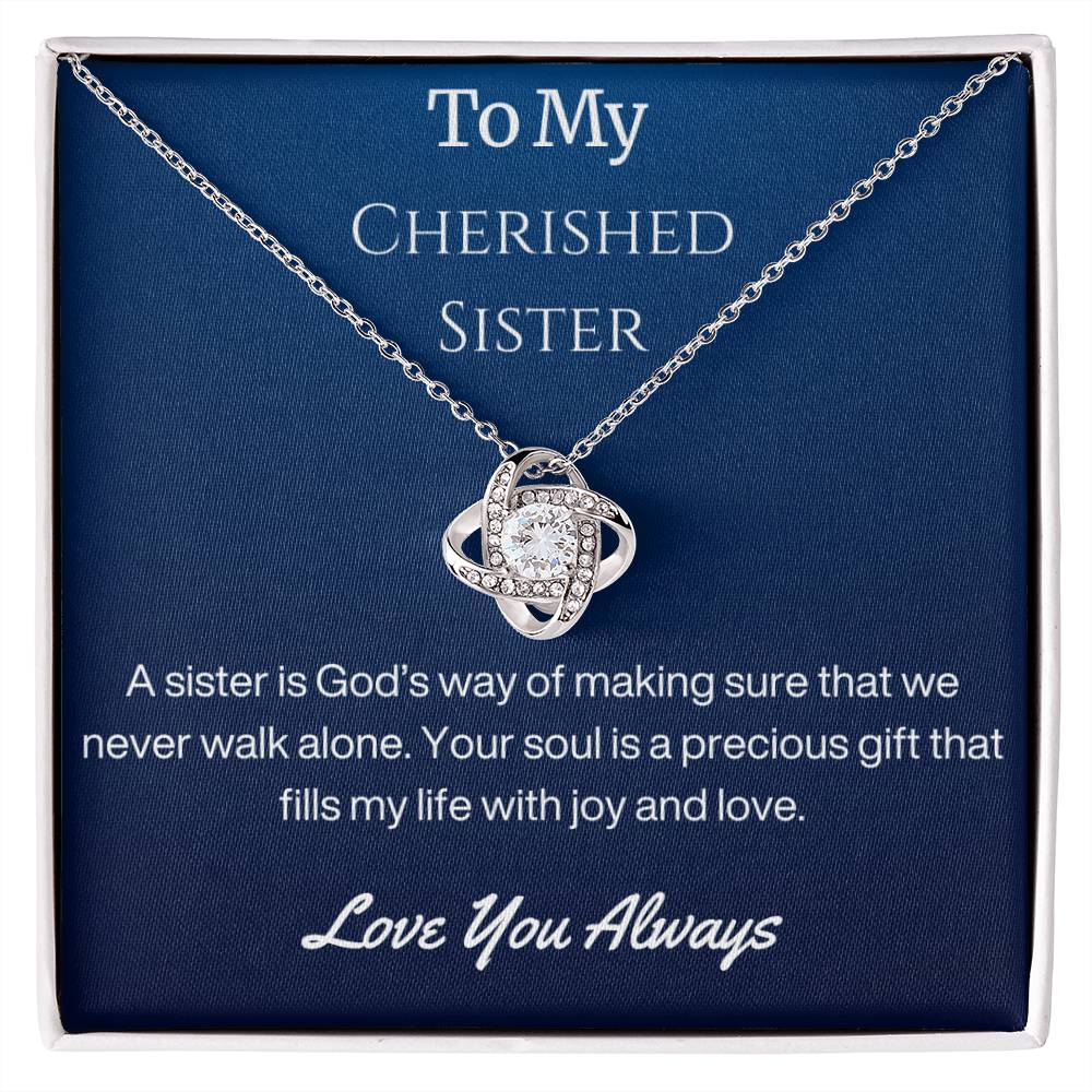 Sister Birthday Gift Necklace with Message Card and Gift Box - God's Way