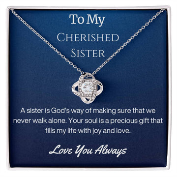 Sister Birthday Gift Necklace with Message Card and Gift Box - God's Way