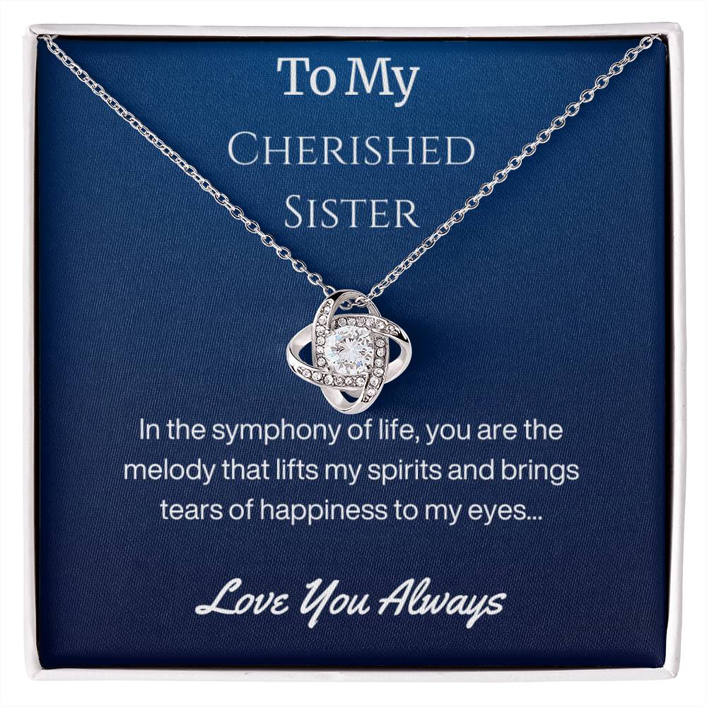 Sister Birthday Gift Necklace with Message Card and Gift Box - Symphony of Life