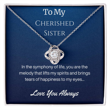 Sister Birthday Gift Necklace with Message Card and Gift Box - Symphony of Life
