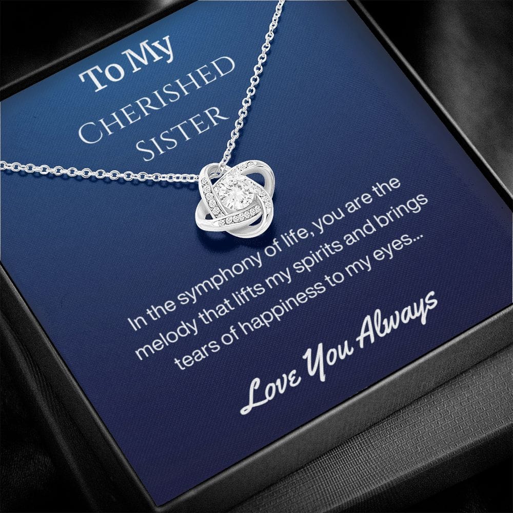 Sister Birthday Gift Necklace with Message Card and Gift Box - Symphony of Life