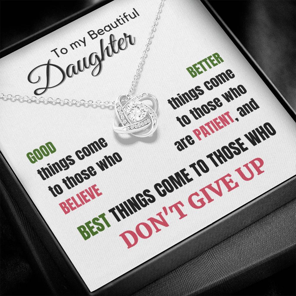 Don't Give Up - Gift For Daughter With Message Card And Gift Box