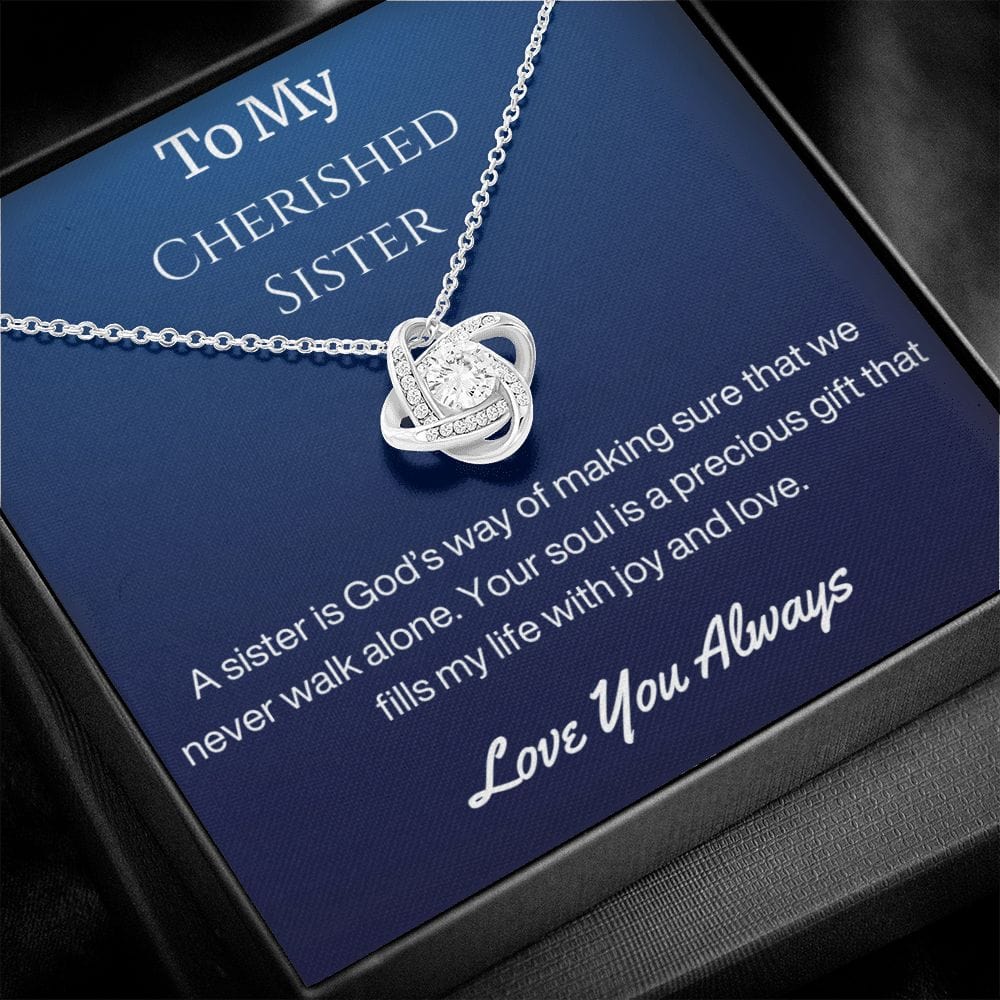 Sister Birthday Gift Necklace with Message Card and Gift Box - God's Way